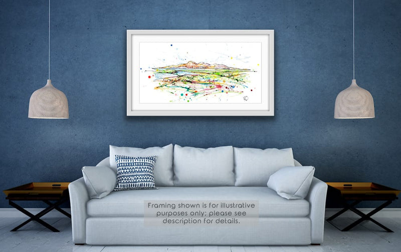 Window To The Mournes - Northern Ireland Print, 65x33cm with Mount Options