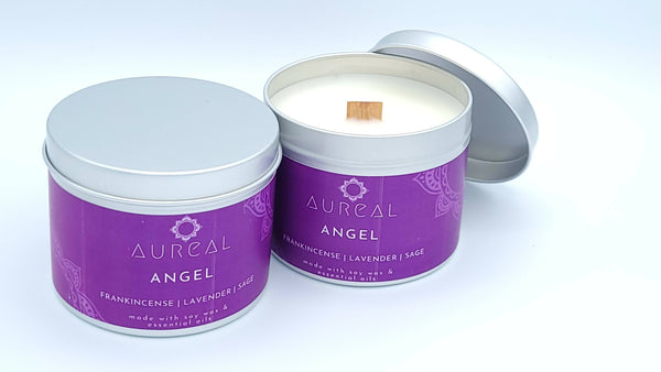 Frankincense, Lavender & Sage Candle Tin - "Angel"
