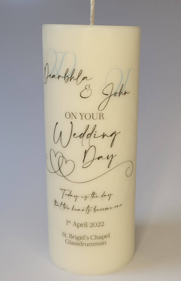 Soy Wax Wedding Candle - Personalised