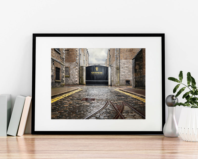 St. James's Gate / Guinness Gates, A4 Mounted Print