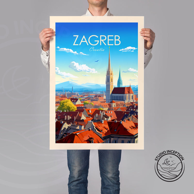 Zagreb Traditional Style Print