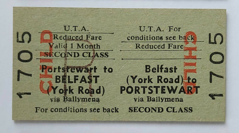 Northern Ireland 'North Coast' framed railway tickets - Range 3