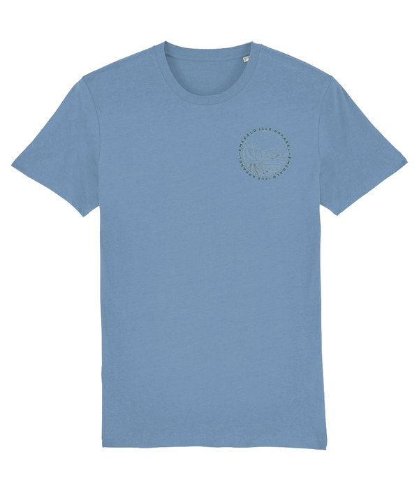 Heather Blue Emerald Isle Apparel Logo Unisex T-Shirt