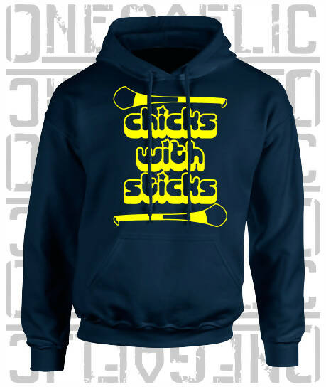 Chicks With Sticks Camogie Adult Hoodie - All County Colours Available