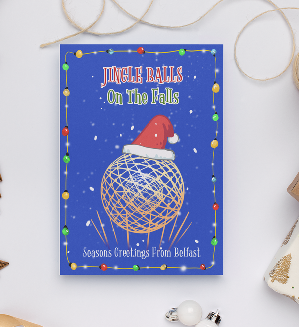 Belfast Balls on thr Falls Christmas Card