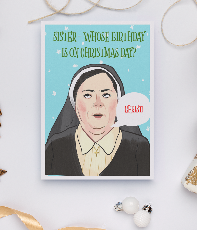 Sister Michael Derry Girls Christmas Card