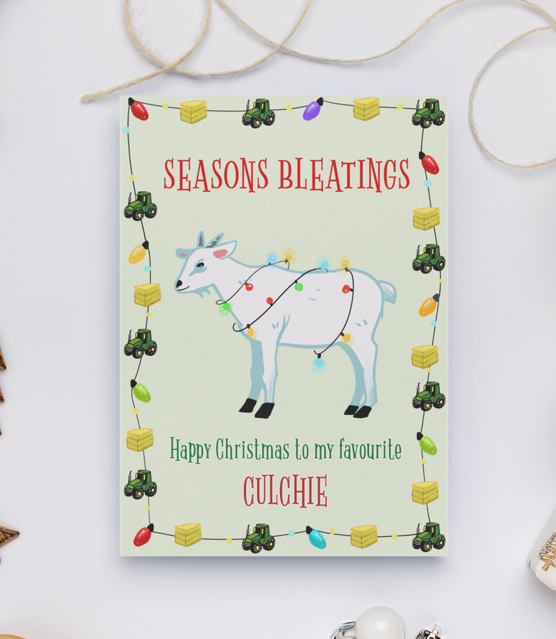 Culchie Seasons Bleatings Christmas Card