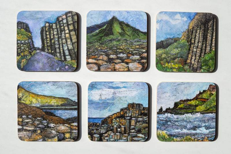 GIANT'S CAUSEWAY Six Square Coaster Set