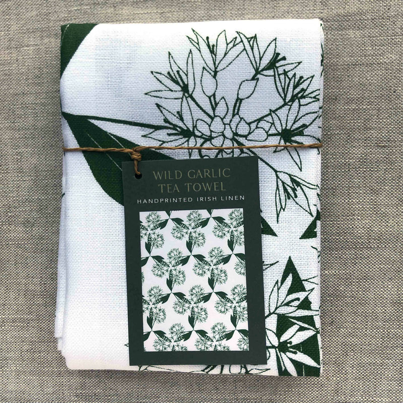 Wild Garlic Irish Linen Tea Towel