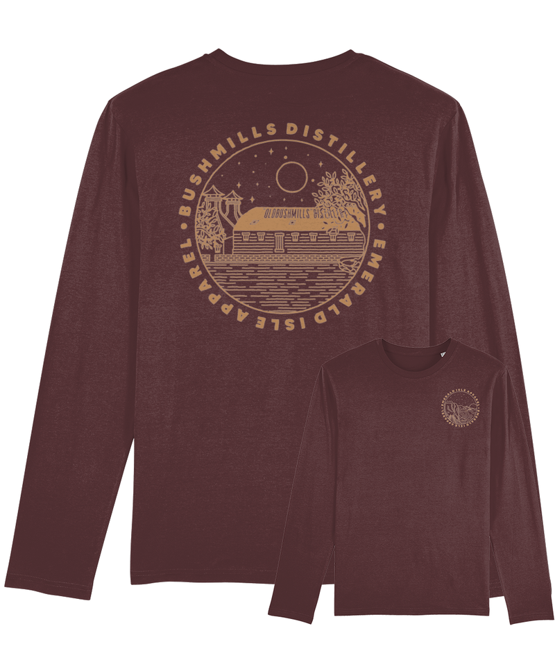 Burgundy Bushmills Shuffler Long Sleeve T-Shirt