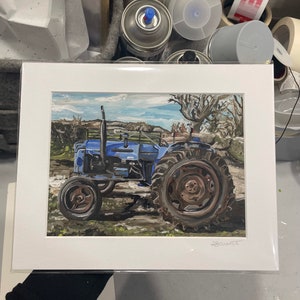 Fordson Major Mounted Fine Art Print