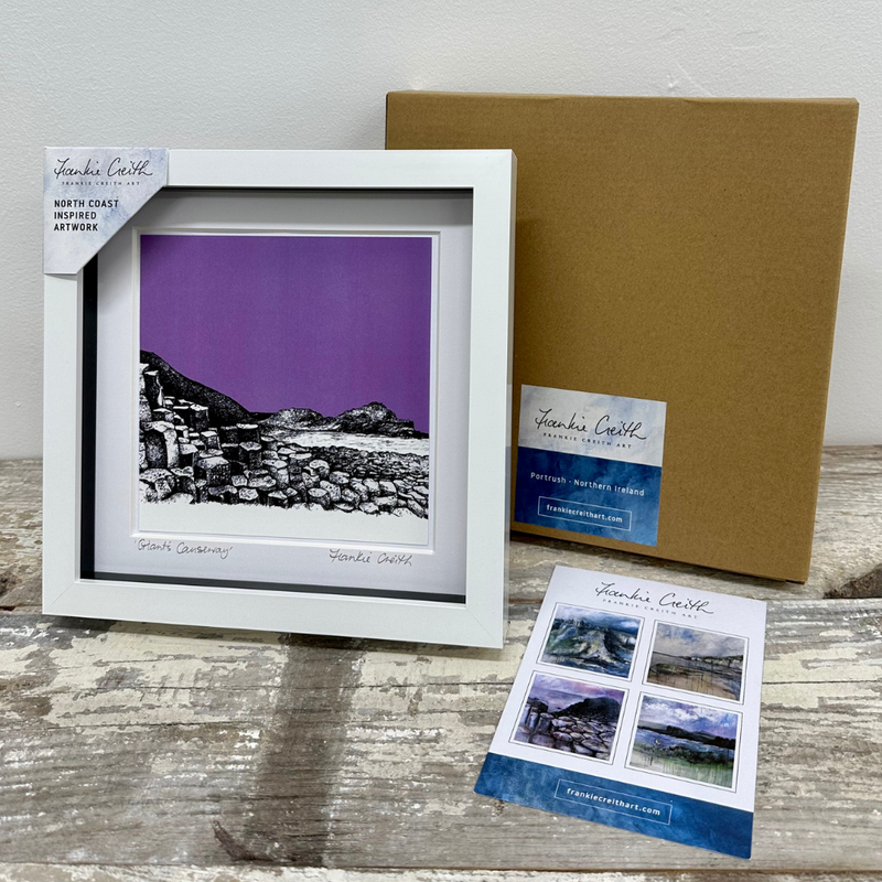 GIANT'S CAUSEWAY PURPLE Box Framed Print