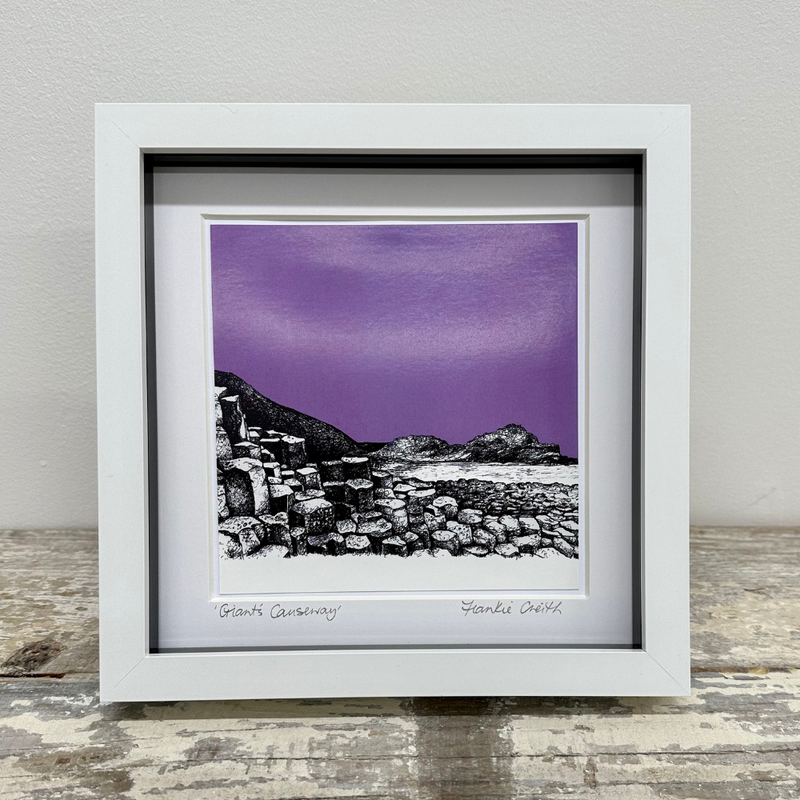 GIANT'S CAUSEWAY PURPLE Box Framed Print