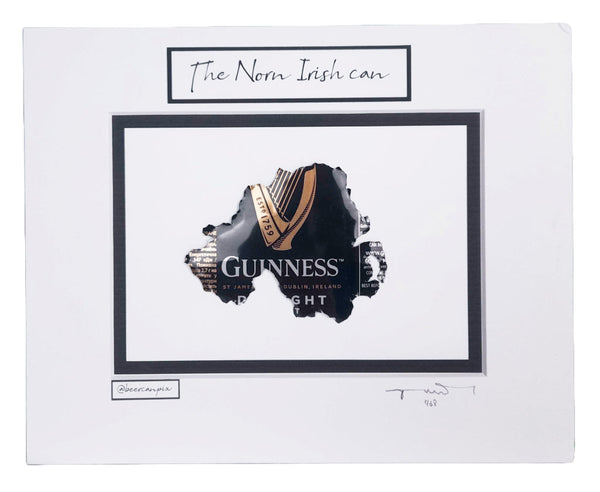 Guinness Draught Can Map of Northern Ireland
