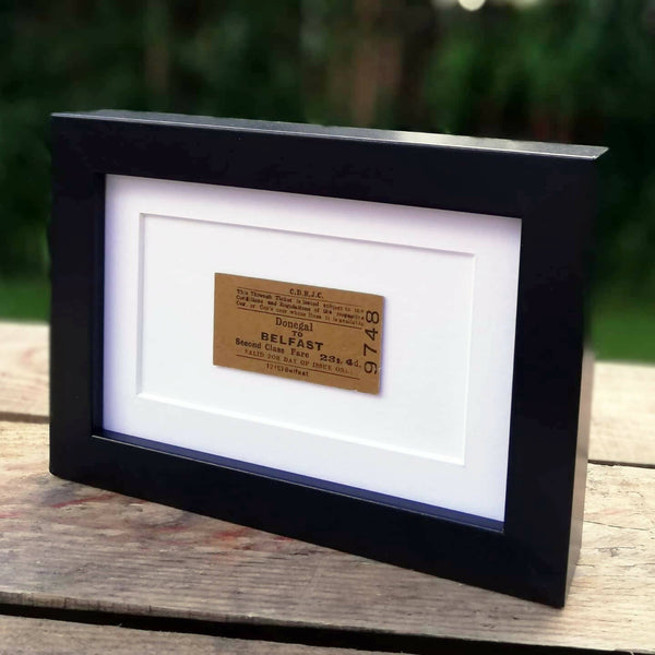County Donegal' framed railway ticket