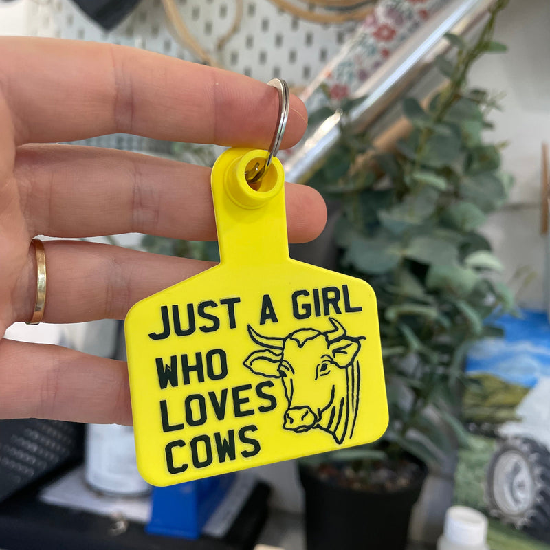 ‘LOVE COW’ Cowtag Keyring