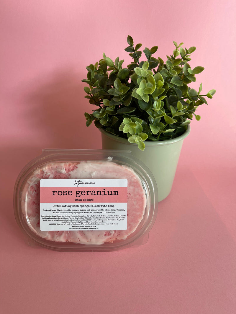 Rose Geranium Soap Sponge