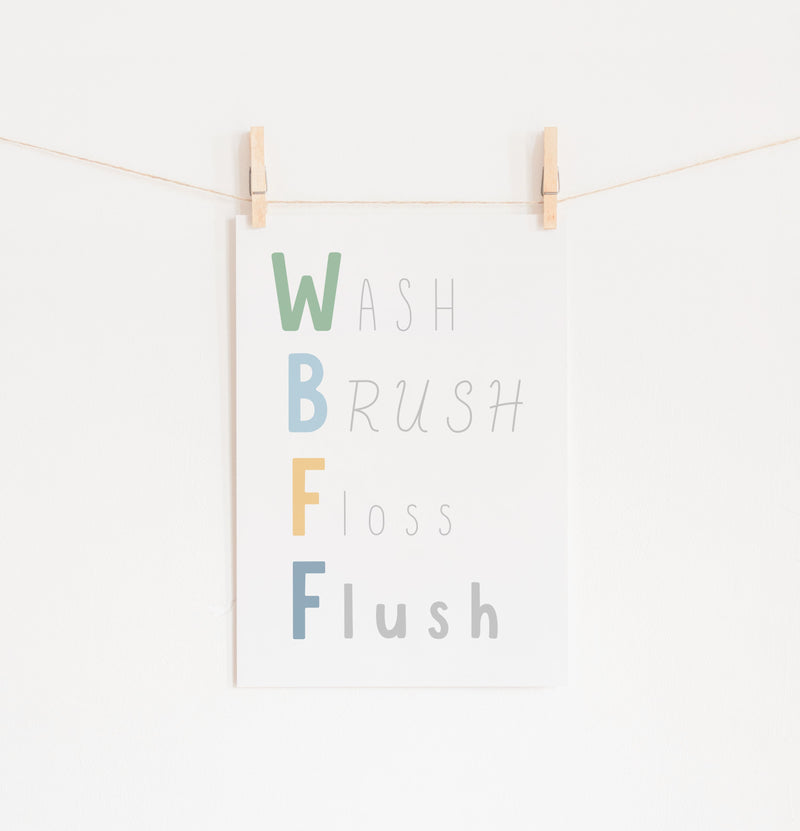 Wash Brush Floss Flush (pastel)