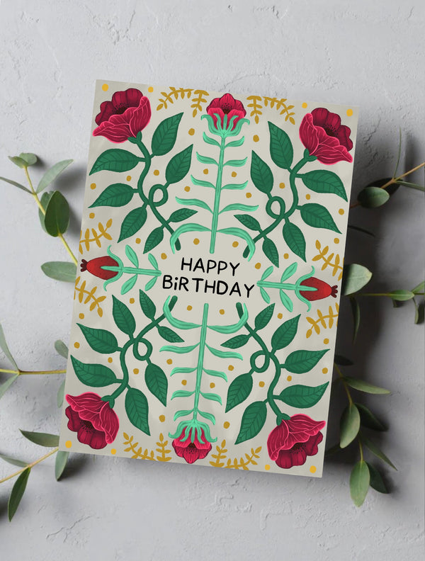 Birthday Card Floral