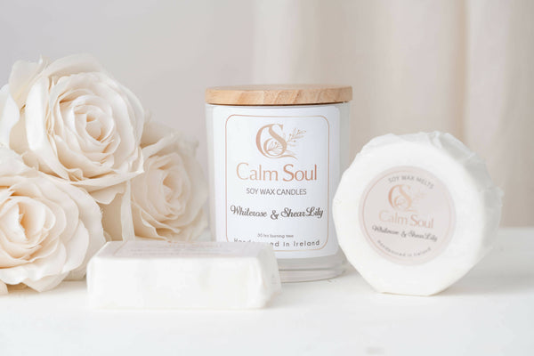 Calm Soul luxury white rose & shear lily wax melt