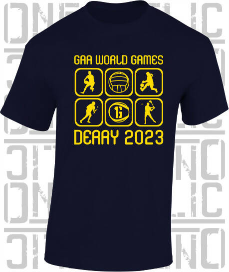 GAA World Games, Derry 2023, Adult T-Shirt - All County Colours Available