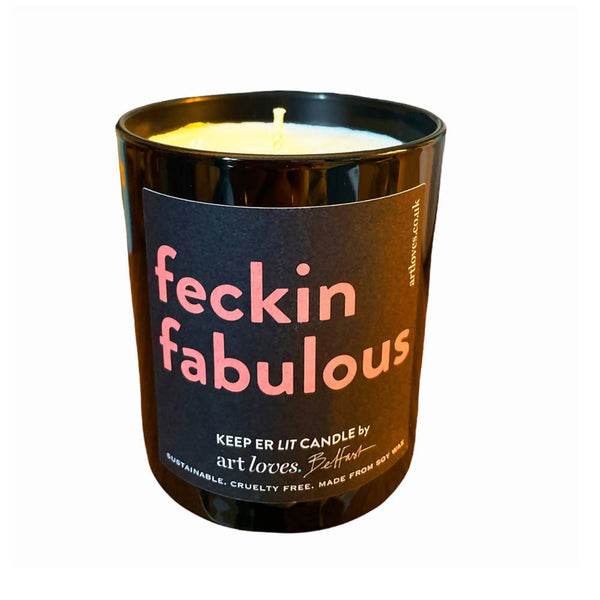Feckin' Fabulous Scented Soya Wax Candle - Amber Noir