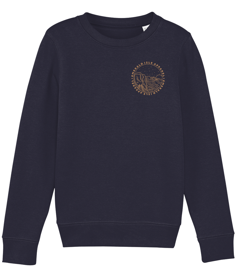 Mini Me Navy Emerald Isle Apparel Logo Sweatshirt