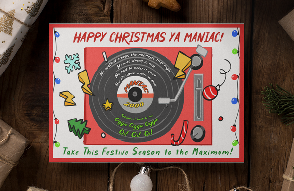 Maniac 2000 Christmas Card