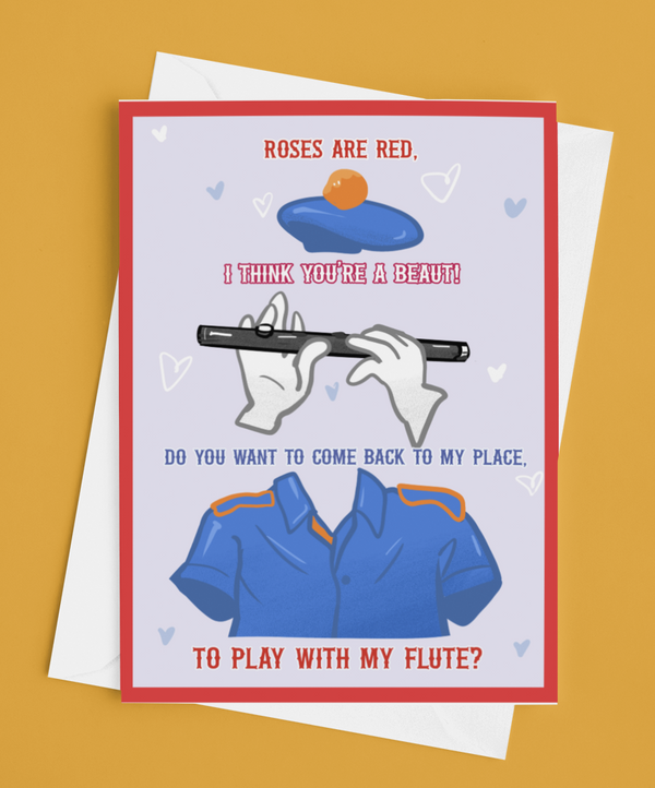Orange Order Flute Valentines Day Card
