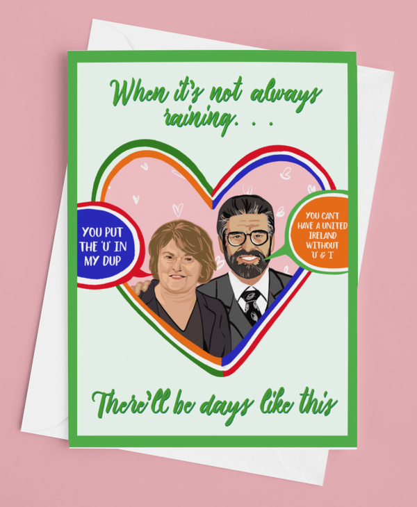 Gerry Adams and Arlene Foster Card