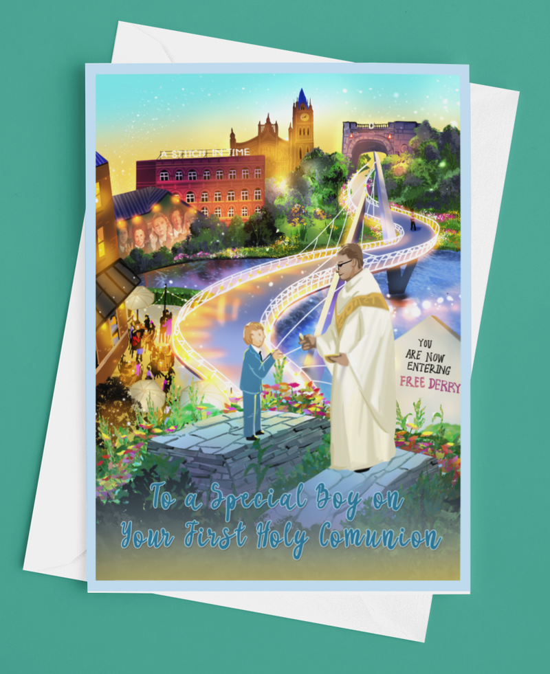 Special Boy 'First Communion' Greetings Card