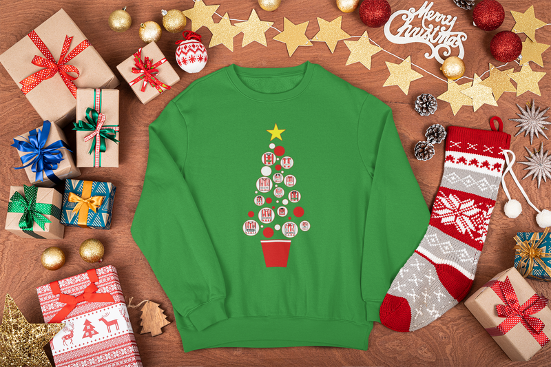 Derry City FC Christmas Tree Historical Shirts Christmas Jumper