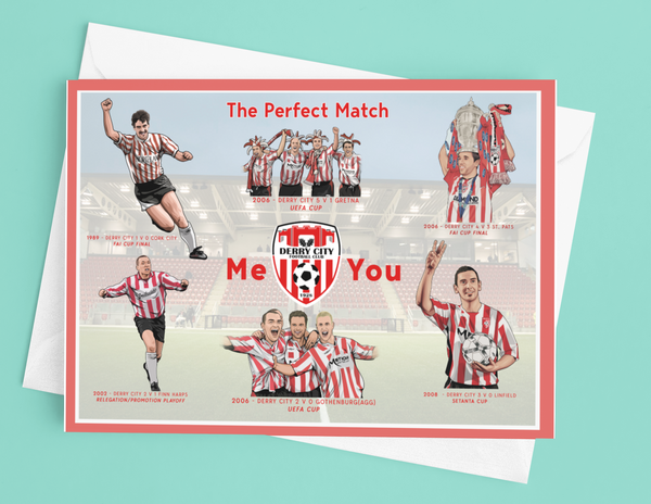 Derry City Perfect Match Valentines Day Card
