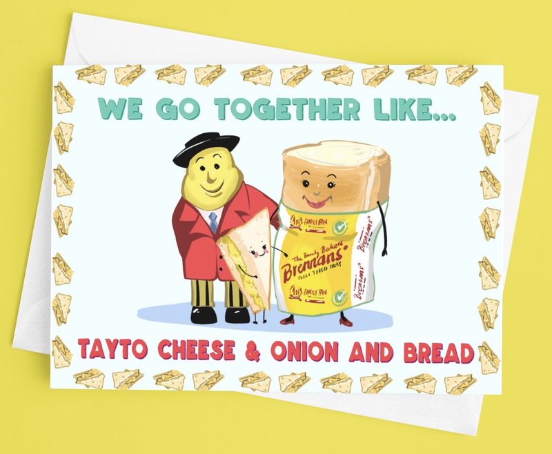 We Go Together like Tayto & Bread Republic of Ireland Valentine's Card