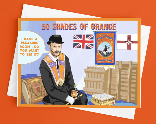 50 Shades of Orange Greetings Card
