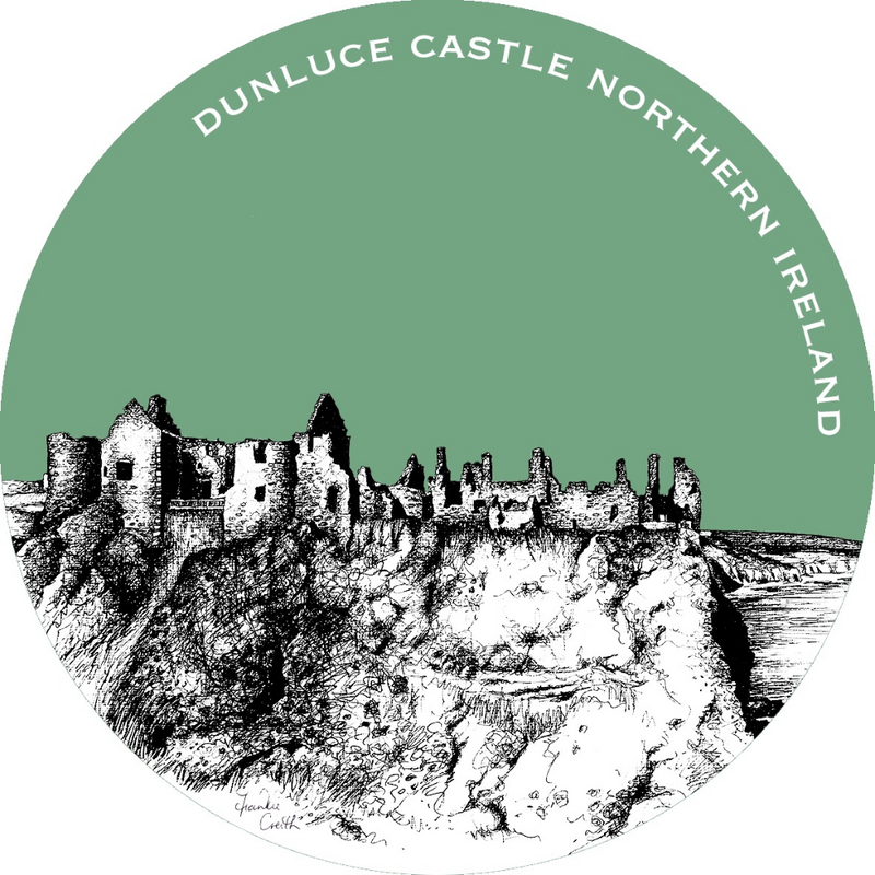 North Coast Illustrations Dunluce Castle Coaster