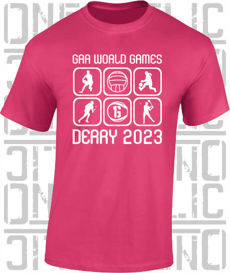 GAA World Games, Derry 2023, Kids T-Shirt - All County Colours Available
