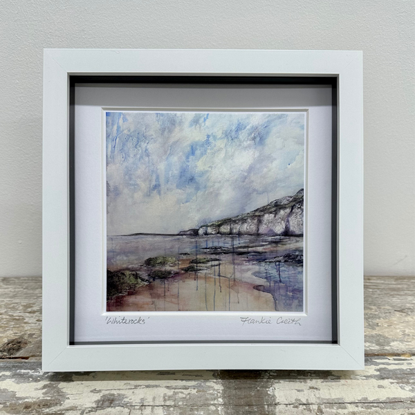 PURPLE WHITEROCKS Box Framed Print