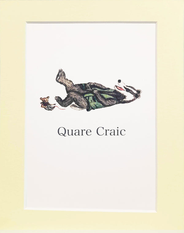 Quare Craic A5 Mounted Print