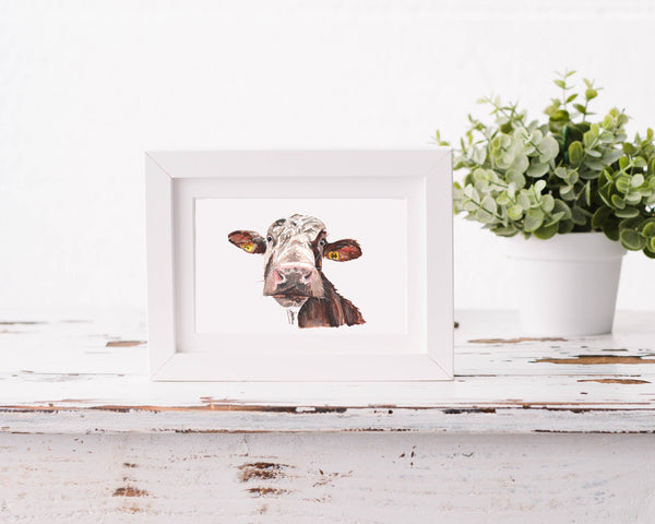 A5 Red Cow Print