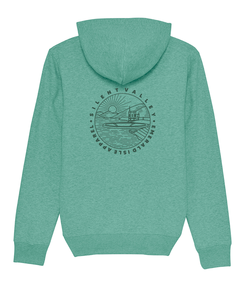 Heather Green Silent Valley Pullover Pouch Hoodie