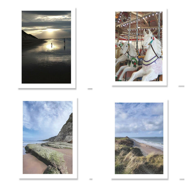 Luxury Greeting Cards, Pack of 4 .......'Out and About in....Portrush' 5" x 7" (12.7cm x 17.8cm) - Free P&P