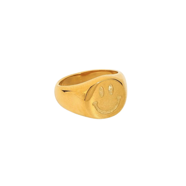 Vice Smiley Ring Gold