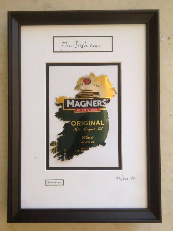 Beer can map of Ireland - Magners