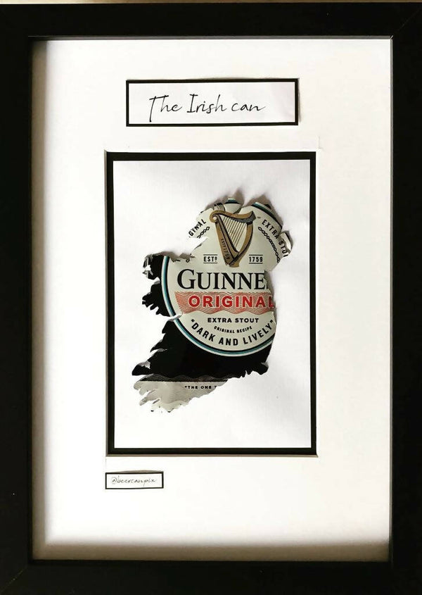 Beer can map of Ireland - Guinness Stout original