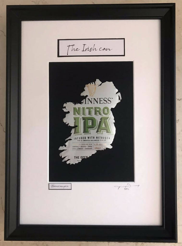 Beer can map of Ireland - Guinness IPA
